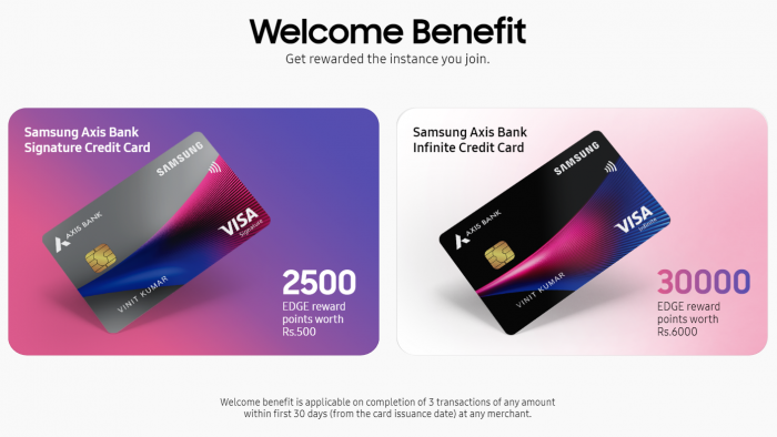 携手Axis Bank：三星在印度推出两张返利优惠信用卡