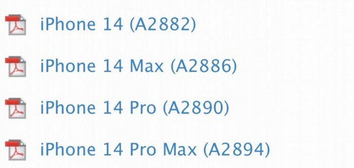 苹果官网资料显示iPhone 14 Plus最初曾被命名为"iPhone 14 Max"